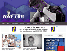 Tablet Screenshot of justinbieberzone.com